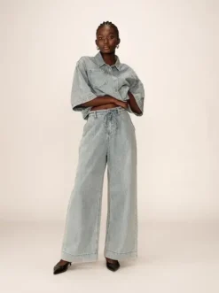 New Pompon farkut, skye blue Farkut Ja Housut|Uutuudet