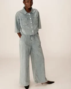 New Pompon farkut, skye blue Farkut Ja Housut|Uutuudet