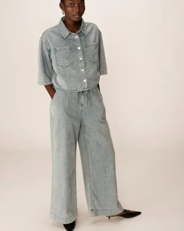 New Pompon farkut, skye blue Farkut Ja Housut|Uutuudet