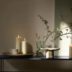 New Pöytäkynttilä 15cm, sand Kynttilät Ja Lyhdyt