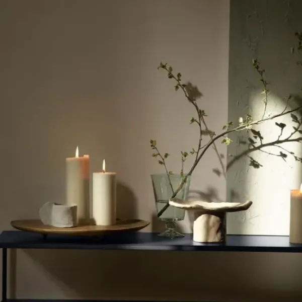 Outlet Pöytäkynttilä 20cm, sand Kynttilät Ja Lyhdyt