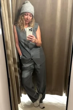 - Saagneta housut, grey melange Farkut Ja Housut|Uutuudet