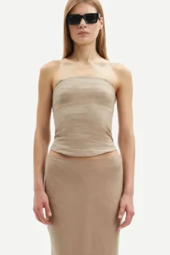 New - Saelynn toppi pellavaa, chinchilla Paidat Ja Topit