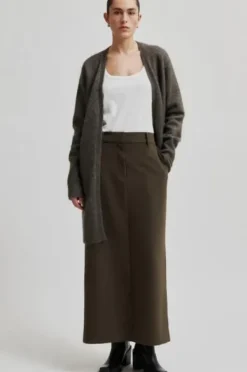 Online - Brook pitkä neuletakki, chocolate chip Neuleet Ja Neuletakit