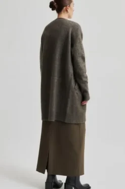 Online - Brook pitkä neuletakki, chocolate chip Neuleet Ja Neuletakit