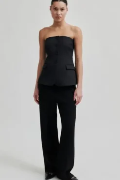 Discount - Fique Classic Trousers, black Farkut Ja Housut|Juhlavaatteet