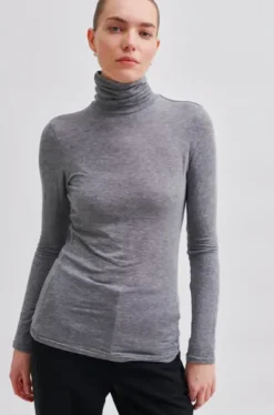 Outlet - Matima poolopaita, grey melange Paidat Ja Topit