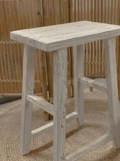 Online – korkea jakkara #656 off white Vanhat Puuhuonekalut