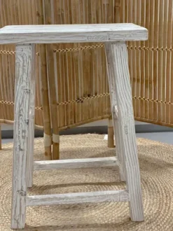 Online – korkea jakkara #656 off white Vanhat Puuhuonekalut