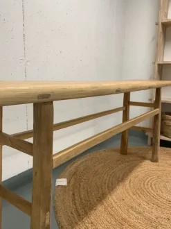 New – pitkä sivupöytä #850, natural Vanhat Puuhuonekalut