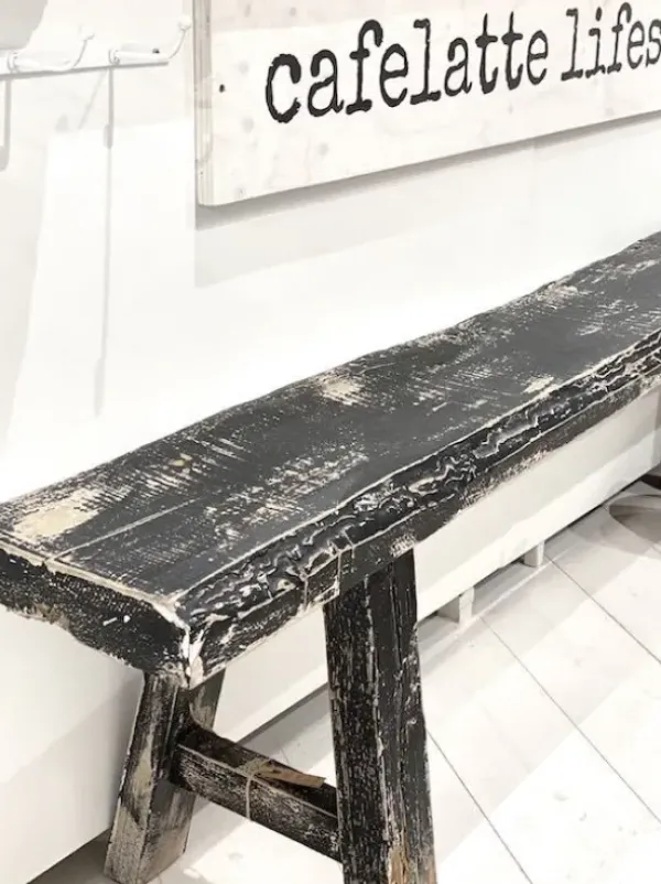 Best – pitkä penkki #538, black Vanhat Puuhuonekalut