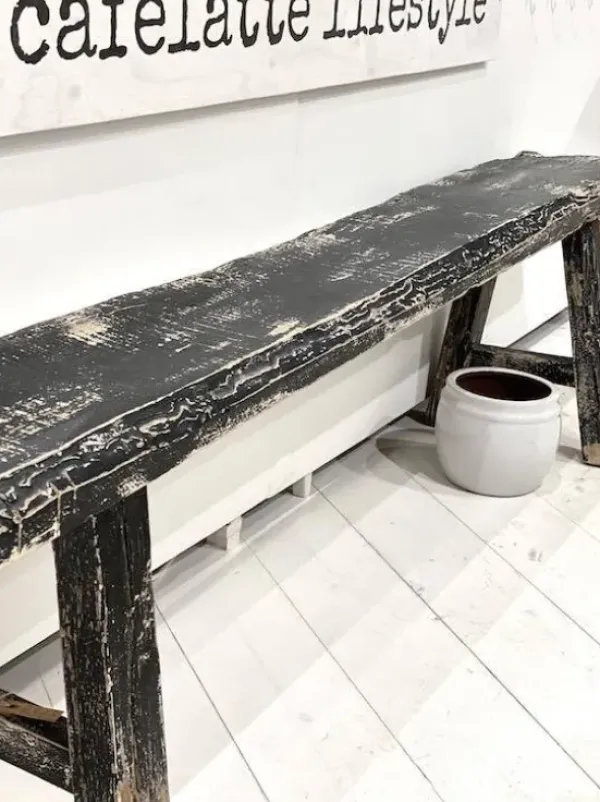 Best – pitkä penkki #538, black Vanhat Puuhuonekalut