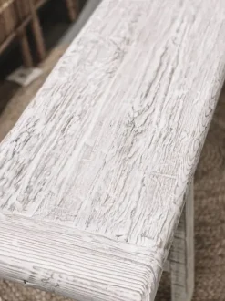 New – pitkä penkki PURE #661, off white Vanhat Puuhuonekalut