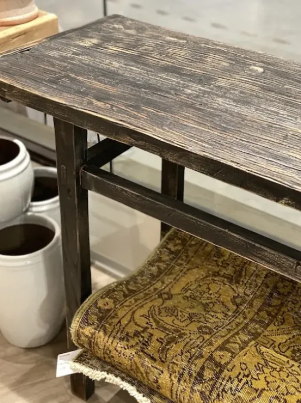 Best - pitkä sivupöytä hyllyllä #722, black Vanhat Puuhuonekalut