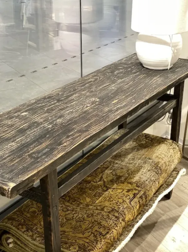 Best - pitkä sivupöytä hyllyllä #722, black Vanhat Puuhuonekalut