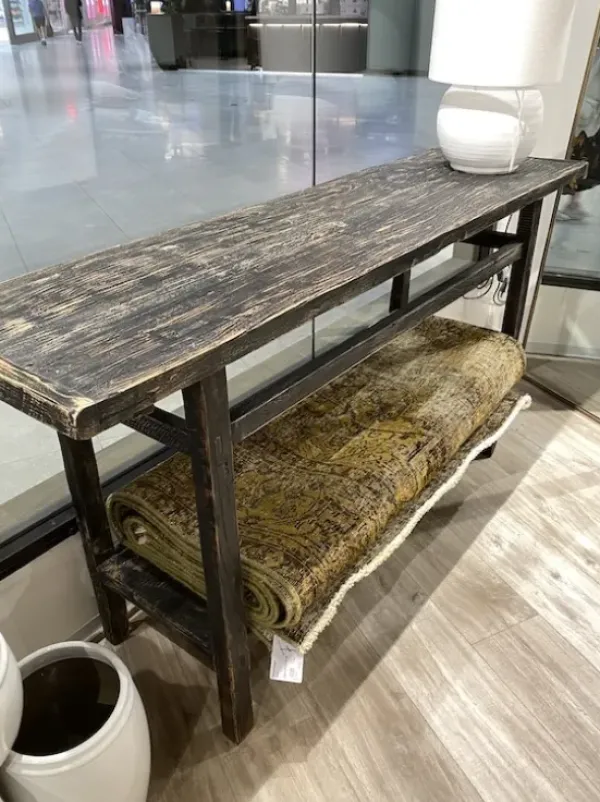 Best - pitkä sivupöytä hyllyllä #722, black Vanhat Puuhuonekalut