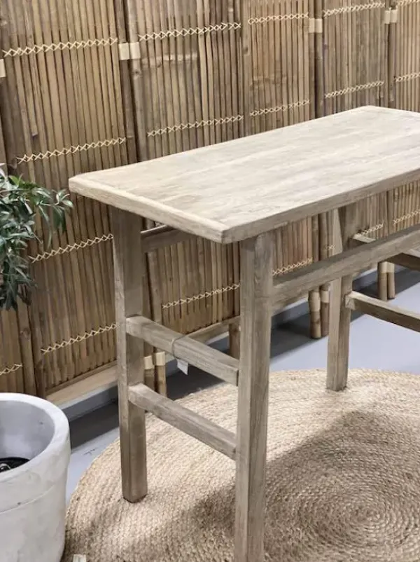 lyhyt sivupöytä #644, natural Vanhat Puuhuonekalut