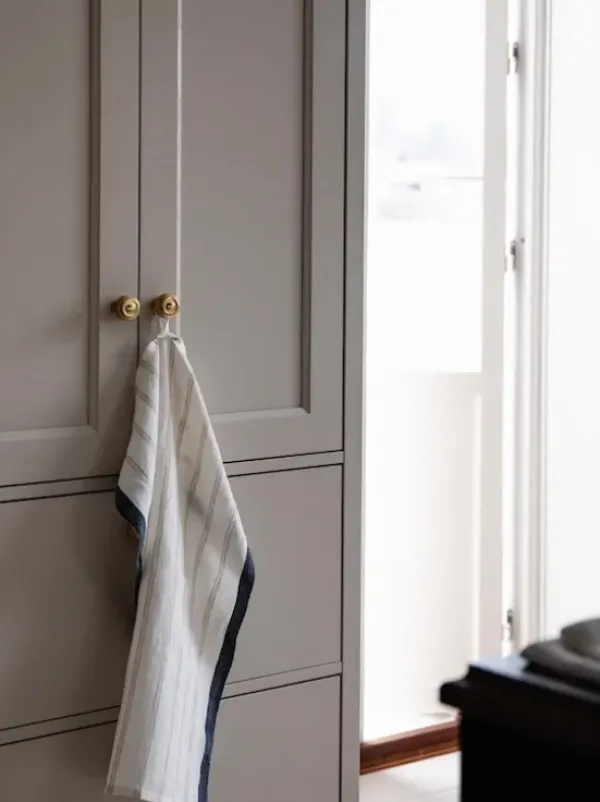 Discount - Keittiöpyyhe Maya pellavaa, natural stripe Keittiötekstiilit