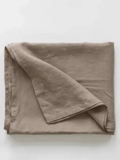 Sale - pellavapöytäliina 160x330, ruskea Keittiötekstiilit