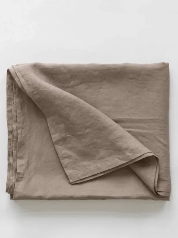 Sale - pellavapöytäliina 160x330, ruskea Keittiötekstiilit