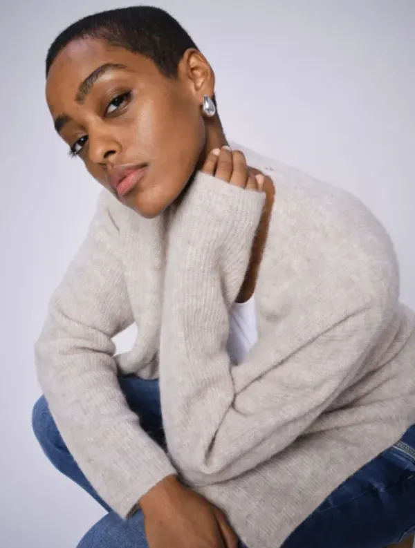 Discount Thora Relax neuletakki, feather grey Neuleet Ja Neuletakit|Uutuudet