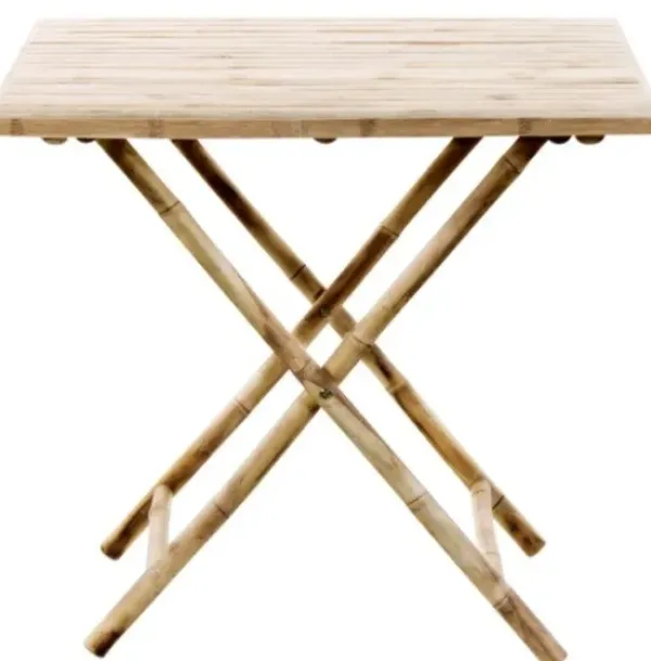 Online - bambuinen taittopöytä, 80x80x72 cm Bambupöydät