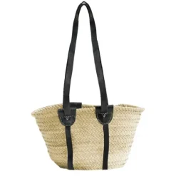 Online – korikassi pidemmillä nahkahihnoilla, MUSTA S Laukut