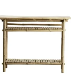 New bambuinen sivupöytä, 90x37x76 cm Bambupöydät