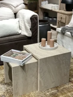 Travertin pöytä 45cm Muut Huonekalut