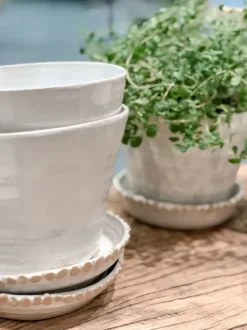 Outlet - Keraaminen kukkaruukku, valkoinen Ruukut Ja Maljakot