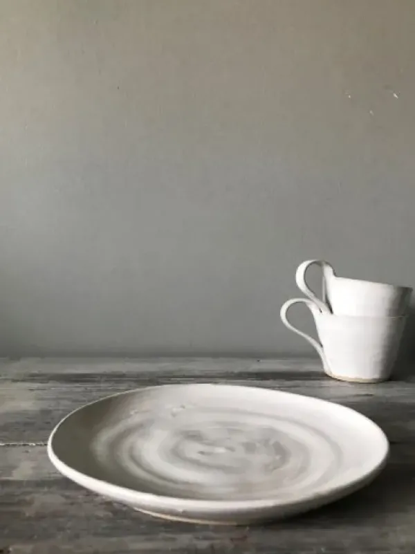 - Keraaminen kulho M, valkoinen Astiat