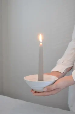 Online - Kynttiläkuppi mini kruunukynttilälle, valkoinen Kynttilät Ja Lyhdyt