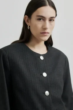 New Wake lyhyt bleiseri, dark grey melange Bleiserit Ja Liivit|Juhlavaatteet