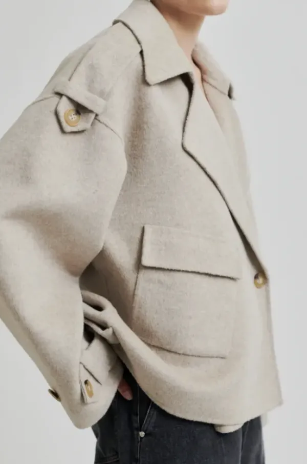 Discount Walance lyhyt villakangastakki, beige melange Ulkotakit Ja -Liivit|Uutuudet