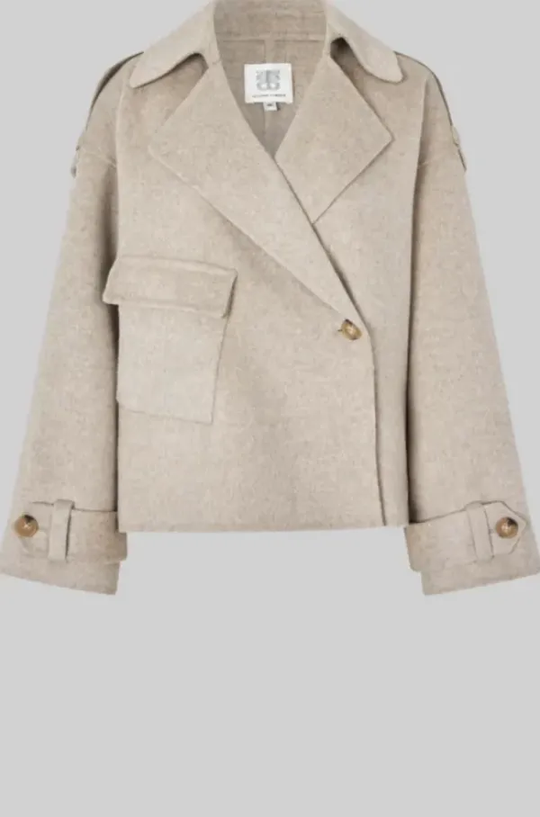 Discount Walance lyhyt villakangastakki, beige melange Ulkotakit Ja -Liivit|Uutuudet