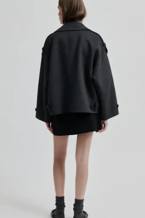 Discount Walance lyhyt villakangastakki, dark grey melange Ulkotakit Ja -Liivit|Uutuudet