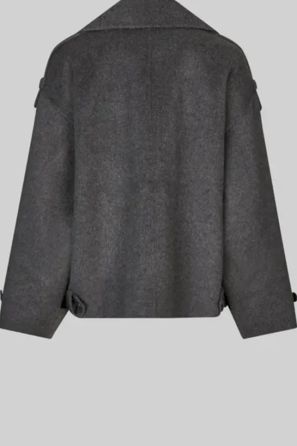 Discount Walance lyhyt villakangastakki, dark grey melange Ulkotakit Ja -Liivit|Uutuudet