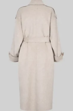 New Walance pitkä villakangastakki, beige melange Ulkotakit Ja -Liivit|Uutuudet